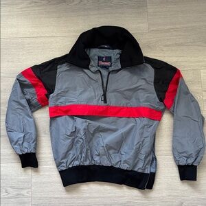 Vintage 80’s Herman’s Gray and Red Pullover Jacket